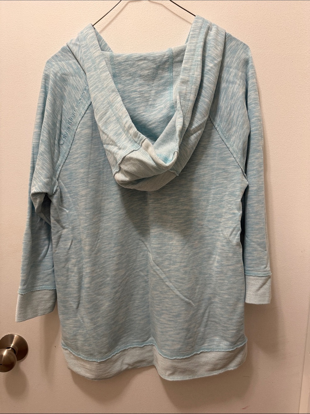 Light Blue/Aqua Hooded Women's Sweatshirt - Picture 3 of 5